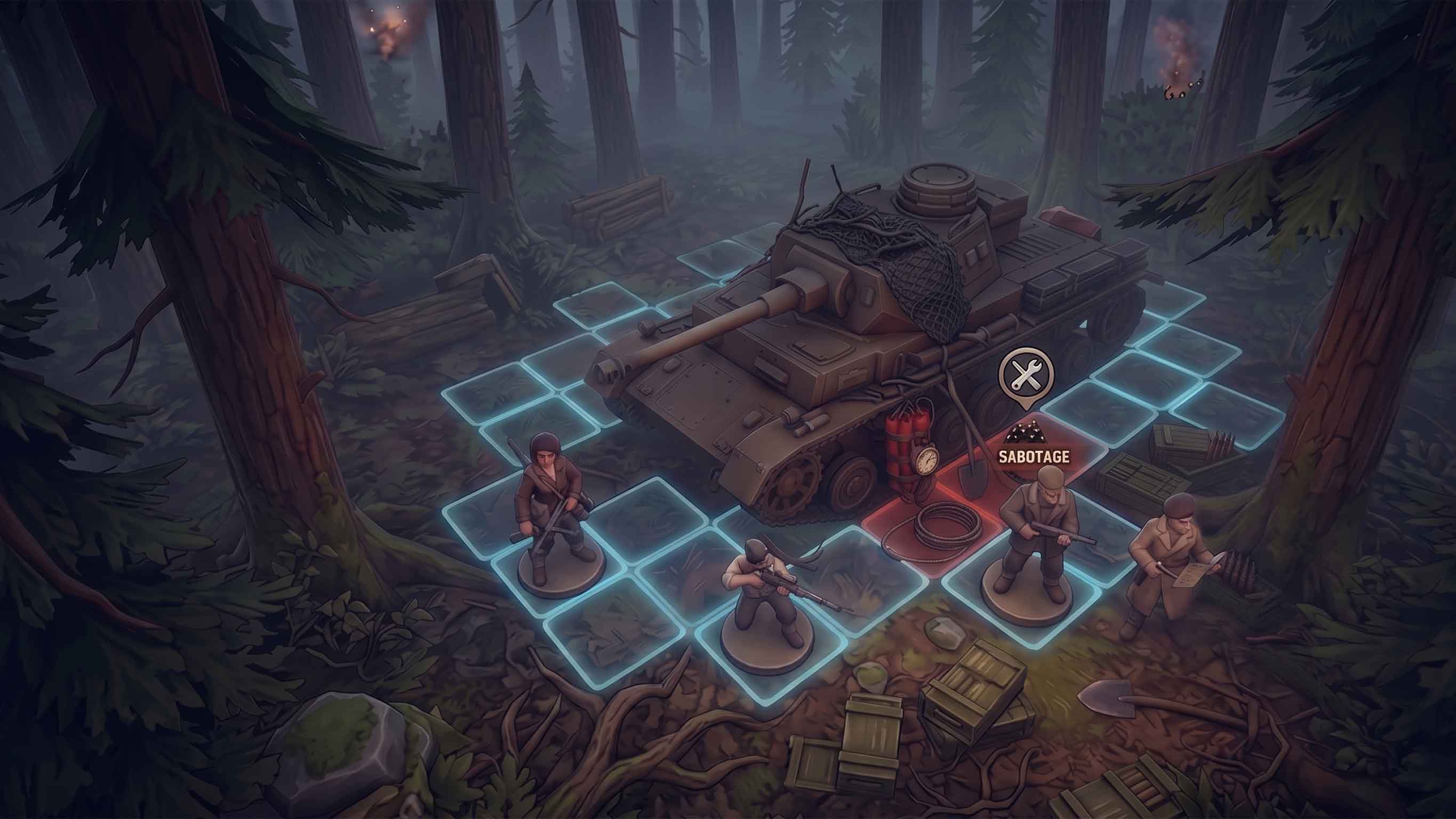 Concept mock-up of scenario gameplay